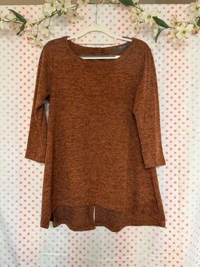 Source Unknown Rust Brown Knit Tunic